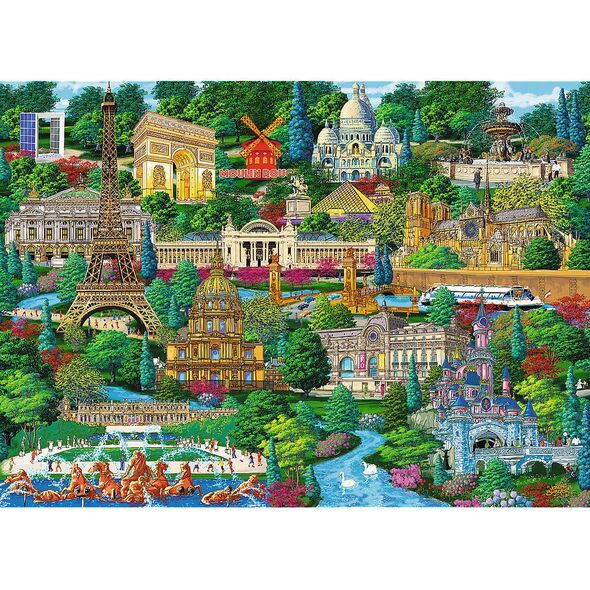 Trefl Puzzle drewniane 1000 Francja - znane miejsca 9595464 5900511201505
