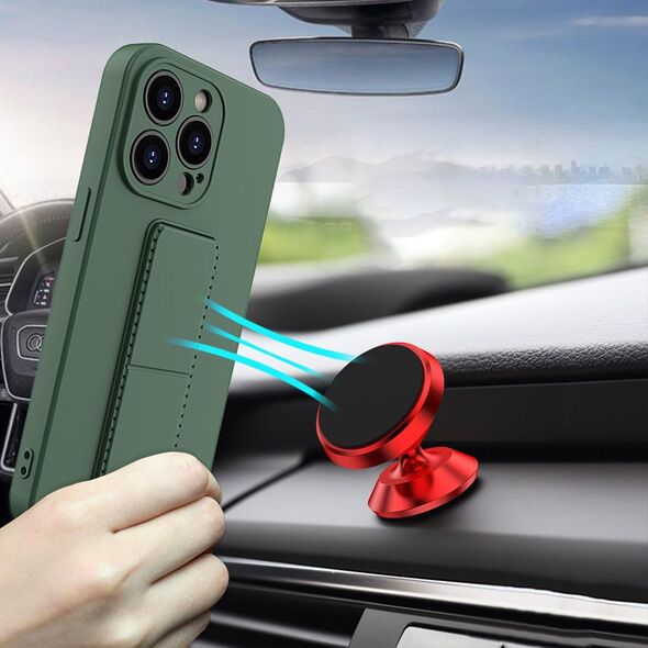 Wozinsky Wozinsky Kickstand Case elastyczne silikonowe etui z podstawką iPhone 13 Pro niebieski 9598987 9145576234105