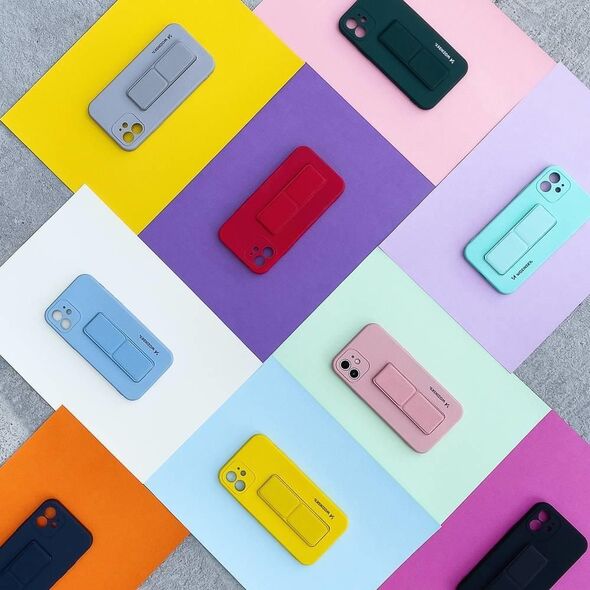 Wozinsky Wozinsky Kickstand Case elastyczne silikonowe etui z podstawką Samsung Galaxy A32 4G szary 9599003 9145576226742