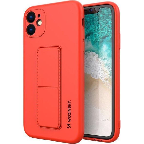 Wozinsky Wozinsky Kickstand Case elastyczne silikonowe etui z podstawką Samsung Galaxy A32 4G czerwony 9599005 9145576226759
