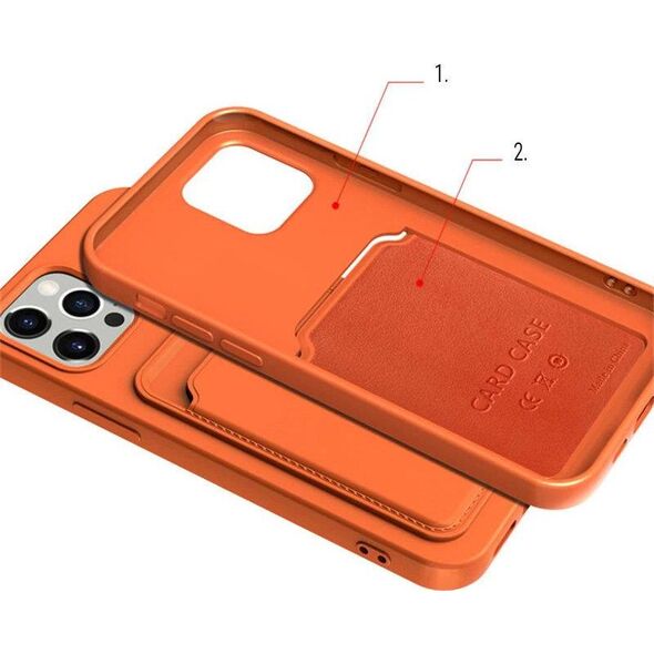 Hurtel Card Case silikonowe etui portfel z kieszonką na kartę dokumenty do Samsung Galaxy A42 5G biały 9599201 9145576228807