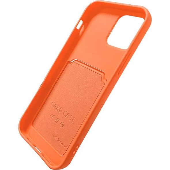 Hurtel Card Case silikonowe etui portfel z kieszonką na kartę dokumenty do Samsung Galaxy A72 4G czerwony 9599306 9145576229835