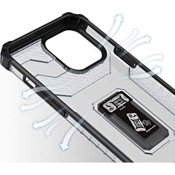 Hurtel Crystal Ring Case pancerne hybrydowe etui pokrowiec + magnetyczny uchwyt iPhone 11 Pro niebieski 9599378 9145576226100