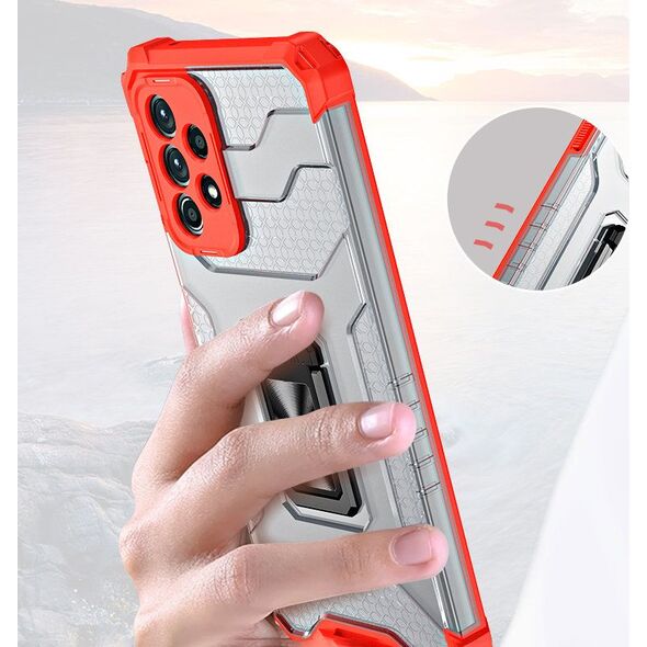 Hurtel Crystal Ring Case pancerne hybrydowe etui pokrowiec + magnetyczny uchwyt Samsung Galaxy A72 4G zielony 9599411 9145576226421