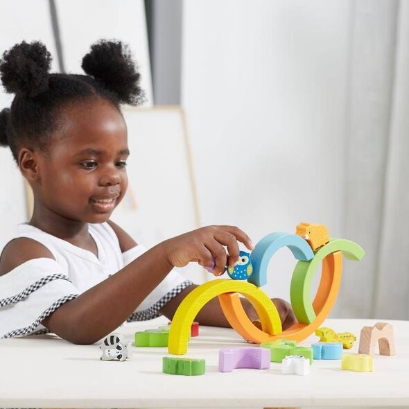 Viga Toys VIGA Drewniana Tęcza Układanka Klocki Kreatywne Montessori 9615308 6971608445903