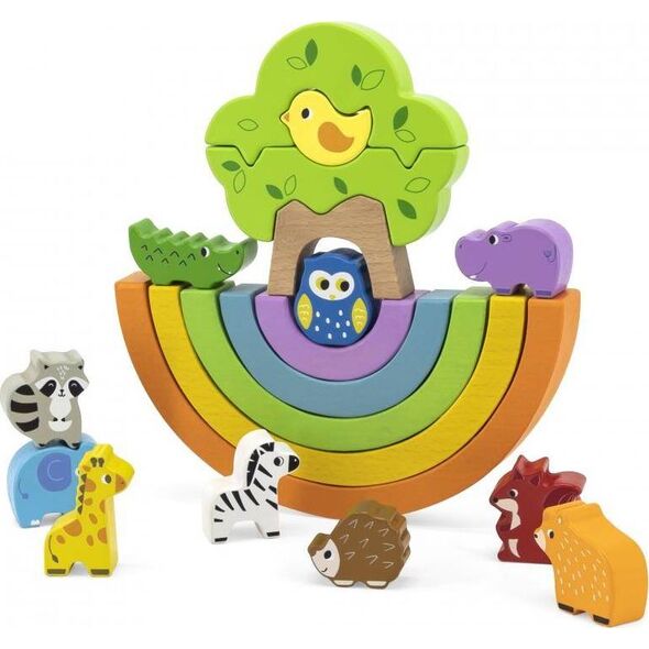 Viga Toys VIGA Drewniana Tęcza Układanka Klocki Kreatywne Montessori 9615308 6971608445903