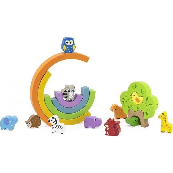 Viga Toys VIGA Drewniana Tęcza Układanka Klocki Kreatywne Montessori 9615308 6971608445903