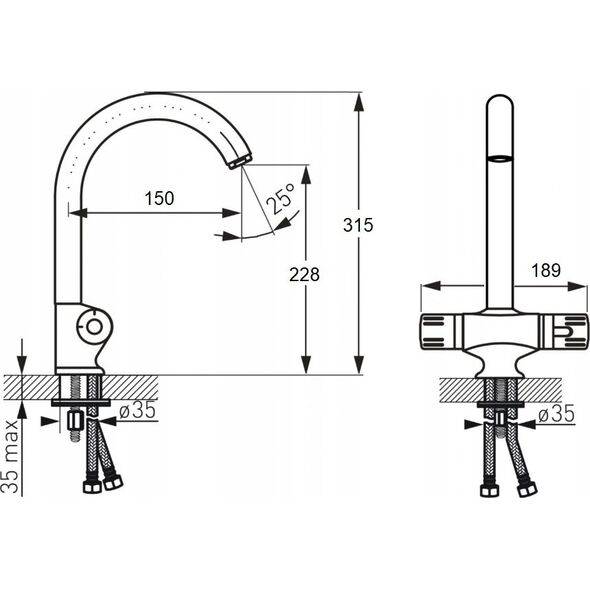 Deftrans 064-D-08036 DEFTRANS SZAFKA POD ZLEWOZMYWAK 80X60 2D0S DSM BIAŁA // DEF.064-D-08036 9616812 5906365465667