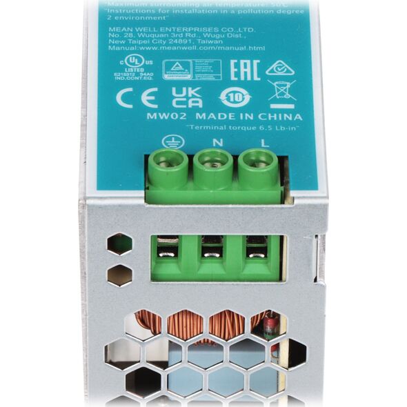 Mean Well Zasilacz impulsowy AC/DC na szyne DIN 120W 90-264VAC Uwyj 24VDC 5A NDR-120-24 9643530 5902887089879