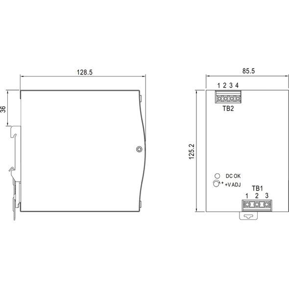 Mean Well Zasilacz impulsowy AC/DC na szynę DIN 480W 90-264VAC Uwyj 24VDC 20A PFC aktywne NDR-480-24 9643534 5902887089855