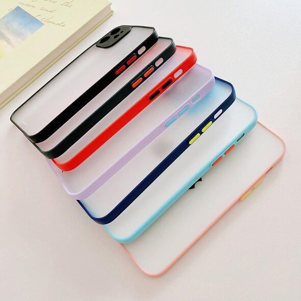 Hurtel Milky Case silikonowe elastyczne półprzezroczyste etui do Samsung Galaxy A22 4G czerwony 9652023 9145576223291