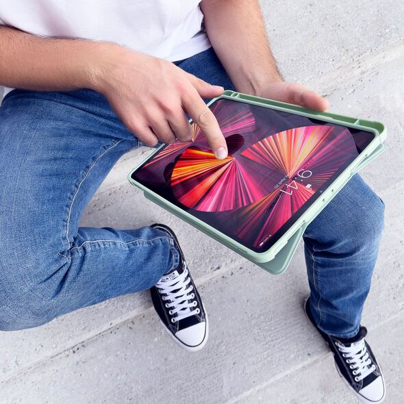 Etui na tablet Hurtel Stand Tablet Case etui Smart Cover pokrowiec na iPad Pro 12.9'' 2021 / 2020 z funkcja podstawki zielony 9652243 9145576224366