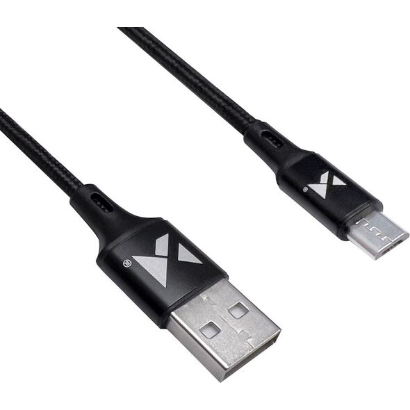 Kabel USB Wozinsky USB-A - microUSB 1 m Czarny (5907769301148) 9656053 5907769301148