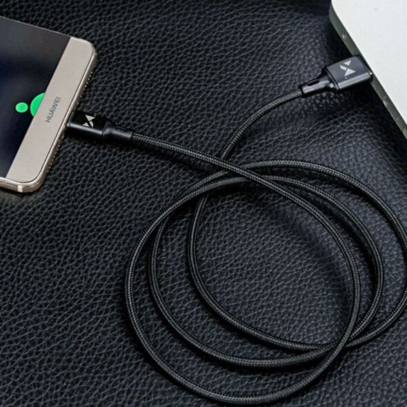 Kabel USB Wozinsky USB-A - microUSB 1 m Czarny (5907769301148) 9656053 5907769301148
