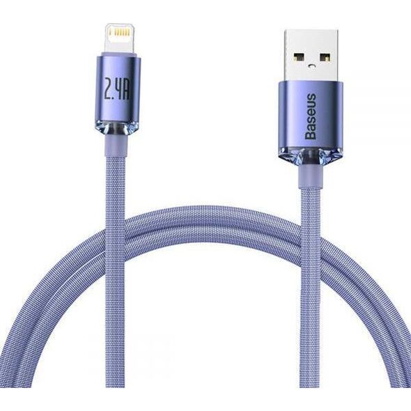 Kabel USB Baseus USB-A - Lightning 1.2 m Fioletowy (6932172602703) 9659525 6932172602703
