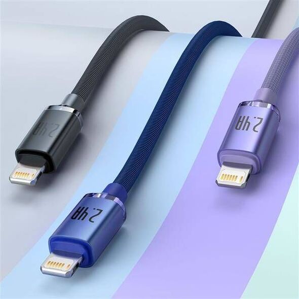 Kabel USB Baseus USB-A - Lightning 1.2 m Fioletowy (6932172602703) 9659525 6932172602703