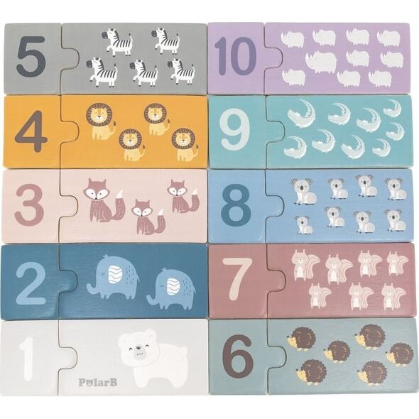 Viga Toys VIGA PolarB Drewniane Puzzle Numeryczne 9662184 6971608440717