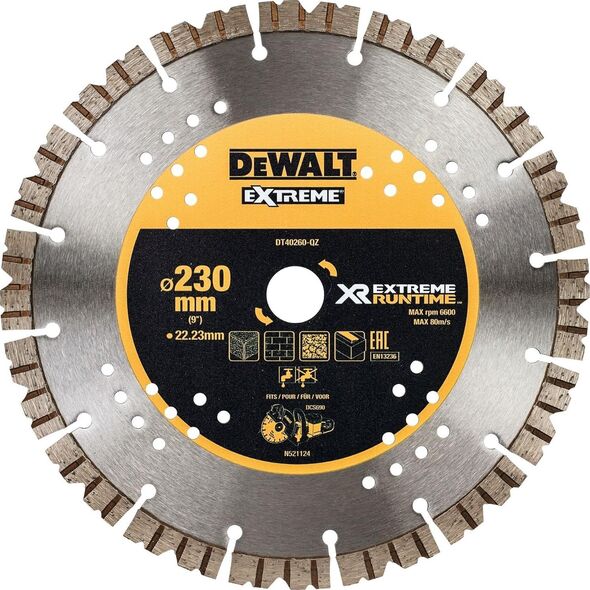 Dewalt tarcza segementowa do dcs690 230 x 2,0 x 22,23 mm 9663053 5035048504123