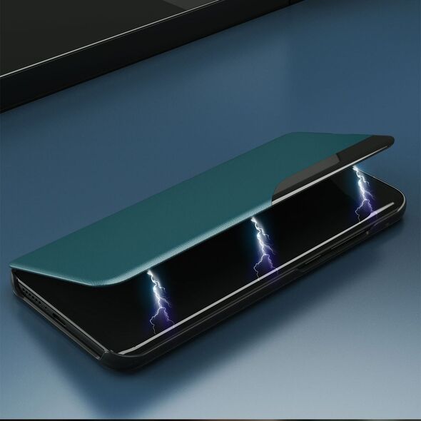 Hurtel Eco Leather View Case elegancki futerał etui z klapką i funkcją podstawki iPhone 13 Pro czerwony 9676259 9145576231166