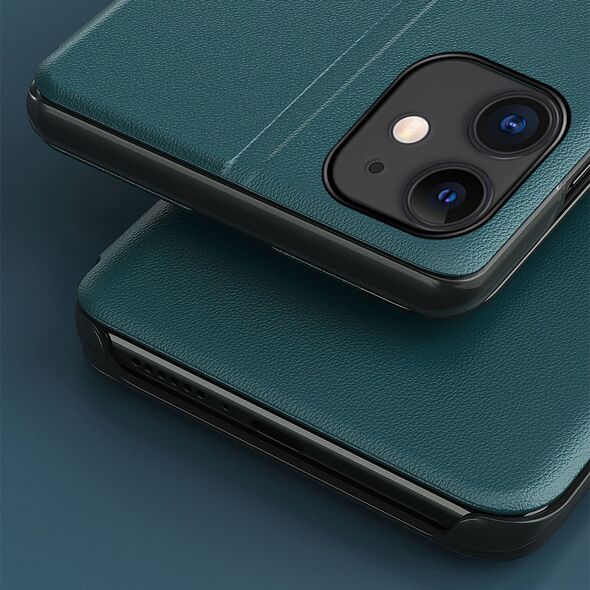 Hurtel Eco Leather View Case elegancki futerał etui z klapką i funkcją podstawki iPhone 13 mini niebieski 9676270 9145576231241