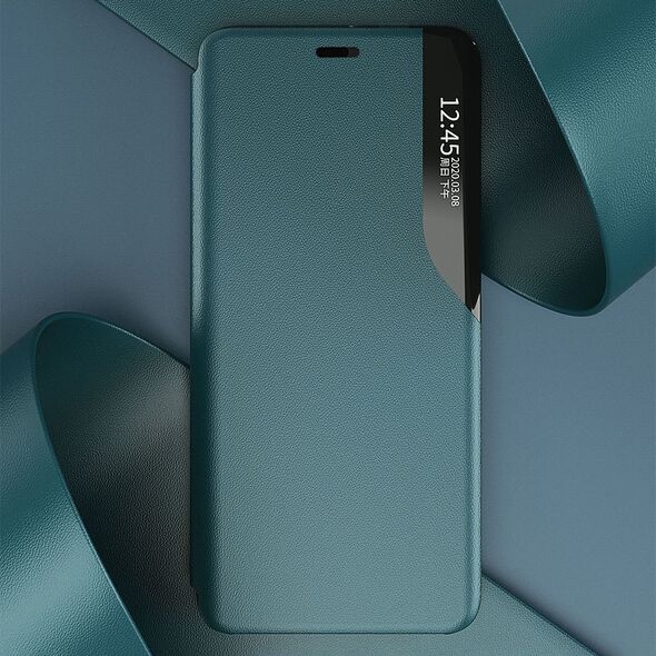 Hurtel Eco Leather View Case elegancki futerał etui z klapką i funkcją podstawki iPhone 13 mini pomarańczowy 9676271 9145576231265