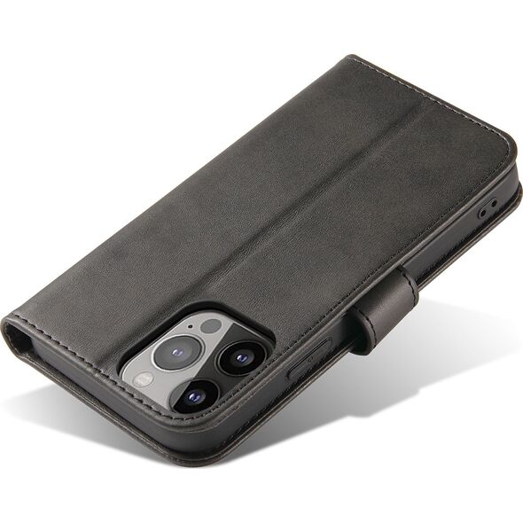 Hurtel Magnet Case elegancki futerał etui pokrowiec z klapką i funkcją podstawki iPhone 13 Pro Max czarny 9676313 9145576230619
