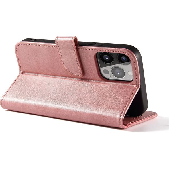Hurtel Magnet Case elegancki futerał etui pokrowiec z klapką i funkcją podstawki iPhone 13 Pro Max różowy 9676315 9145576230633