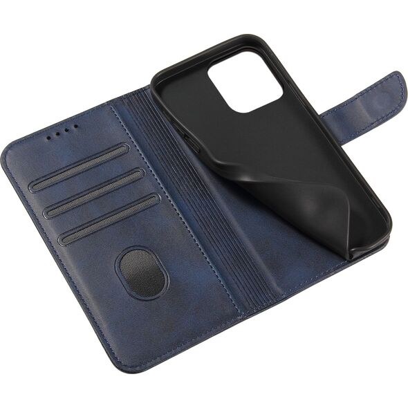 Hurtel Magnet Case elegancki futerał etui pokrowiec z klapką i funkcją podstawki iPhone 13 Pro niebieski 9676317 9145576230657