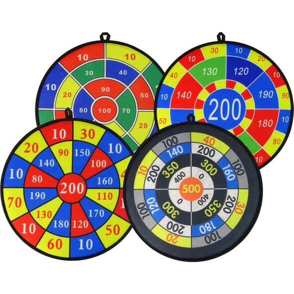 LeanToys Zestaw Gier Dart Tarcza 36 cm Piłki na Rzepy 9689771 5904204757171