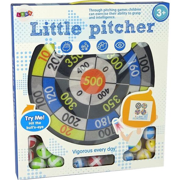LeanToys Zestaw Gier Dart Tarcza 36 cm Piłki na Rzepy 9689771 5904204757171
