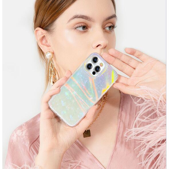 Kingxbar Kingxbar Shell Series luksusowe eleganckie etui na iPhone 13 Pro perłowy-miętowy 9691891 6959003552860