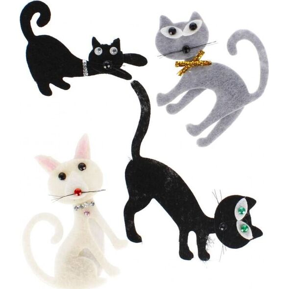 Craft with Fun OZDOBA DEK FILC KOTKI SPRZYL 4SZT CF PBH 12/144 9699966 5908275193050