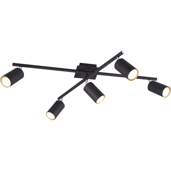 Lampa sufitowa Trio RL lampa sufitowa Marley 57 x 22 cm stal matowa czarna 9731395 4017807411621