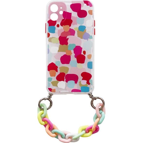 Hurtel Color Chain Case żelowe elastyczne etui z łańcuchem łańcuszkiem zawieszką do Samsung Galaxy A32 4G wielokolorowy (2) 9736598 9145576224779