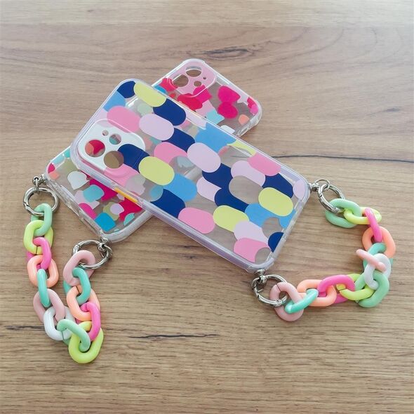 Hurtel Color Chain Case żelowe elastyczne etui z łańcuchem łańcuszkiem zawieszką do Samsung Galaxy A32 4G wielokolorowy (2) 9736598 9145576224779