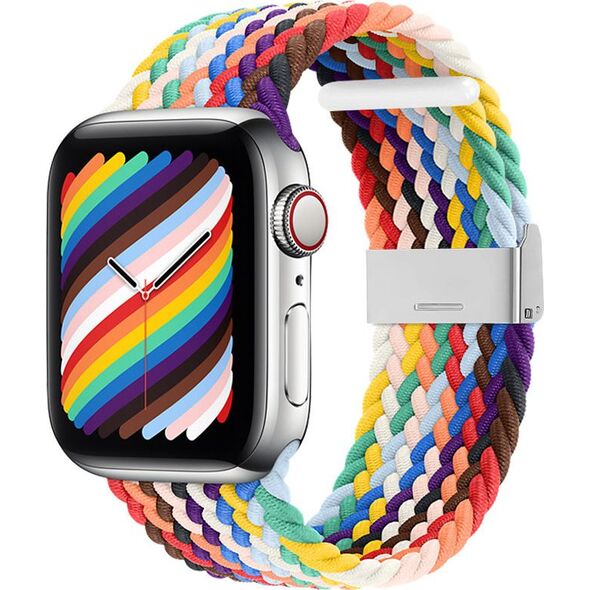 Hurtel Strap Fabric opaska do Watch 6 / 5 / 4 / 3 / 2 (40mm / 38mm) pleciony materiałowy pasek bransoletka do zegarka wielokolorowy (2) 9738504 9145576237724