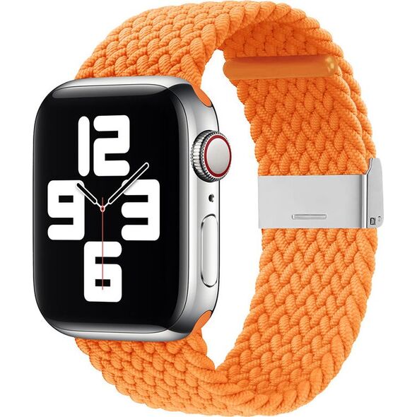 Hurtel Strap Fabric opaska do Watch 6 / 5 / 4 / 3 / 2 (44mm / 42mm) pleciony materiałowy pasek bransoletka do zegarka pomarańczowy (10) 9738520 9145576237908