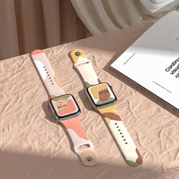 Hurtel Strap Moro opaska do Apple Watch 6 / 5 / 4 / 3 / 2 (40mm / 38mm) silokonowy pasek bransoletka do zegarka moro (1) 9738543 9145576238127