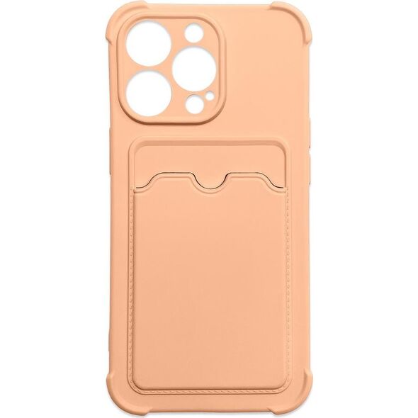 Hurtel Card Armor Case etui pokrowiec do iPhone 12 Pro portfel na kartę silikonowe pancerne etui Air Bag różowy 9738703 9145576235362