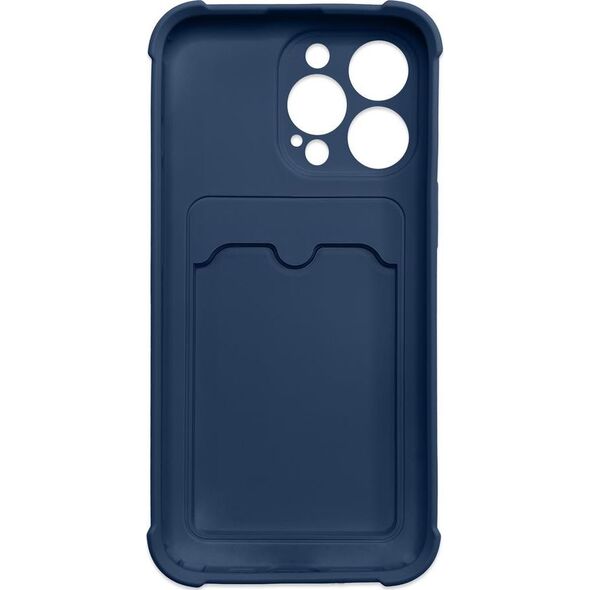 Hurtel Card Armor Case etui pokrowiec do Xiaomi Redmi 10X 4G / Xiaomi Redmi Note 9 portfel na kartę silikonowe pancerne etui Air Bag granatowy 9738728 9145576236093
