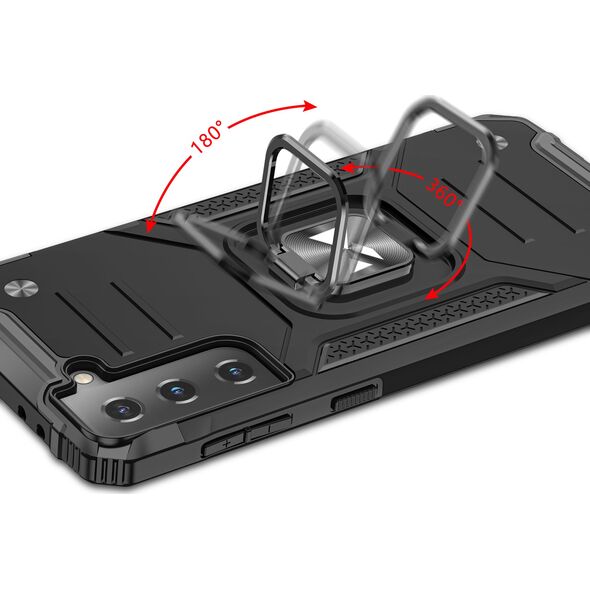 Wozinsky Wozinsky Ring Armor pancerne hybrydowe etui pokrowiec + magnetyczny uchwyt Samsung Galaxy S22+ (S22 Plus) srebrny 9738779 9145576239735