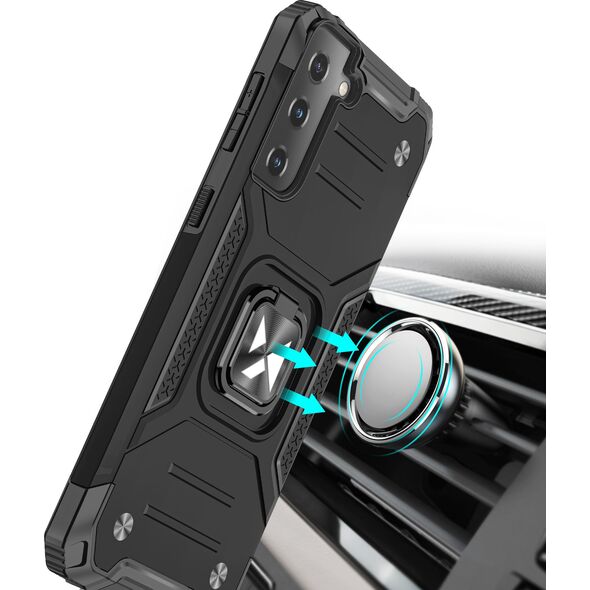 Wozinsky Wozinsky Ring Armor pancerne hybrydowe etui pokrowiec + magnetyczny uchwyt Samsung Galaxy S22+ (S22 Plus) czerwony 9738782 9145576239759