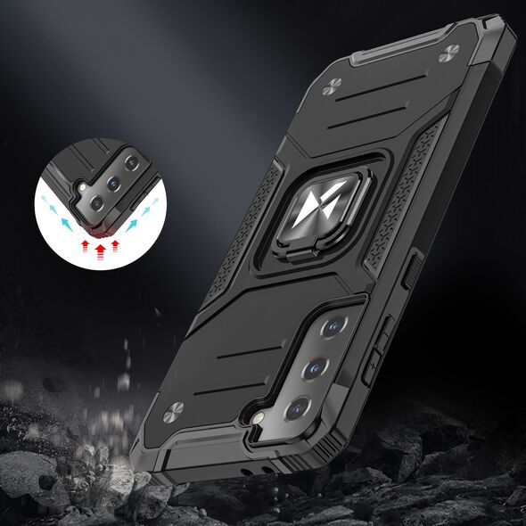 Wozinsky Wozinsky Ring Armor pancerne hybrydowe etui pokrowiec + magnetyczny uchwyt Samsung Galaxy S22 złoty 9738787 9145576239698