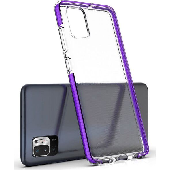 Hurtel Spring Case pokrowiec żelowe etui z kolorową ramką do Xiaomi Redmi Note 10 5G / Poco M3 Pro czarny 9738879 9145576232507