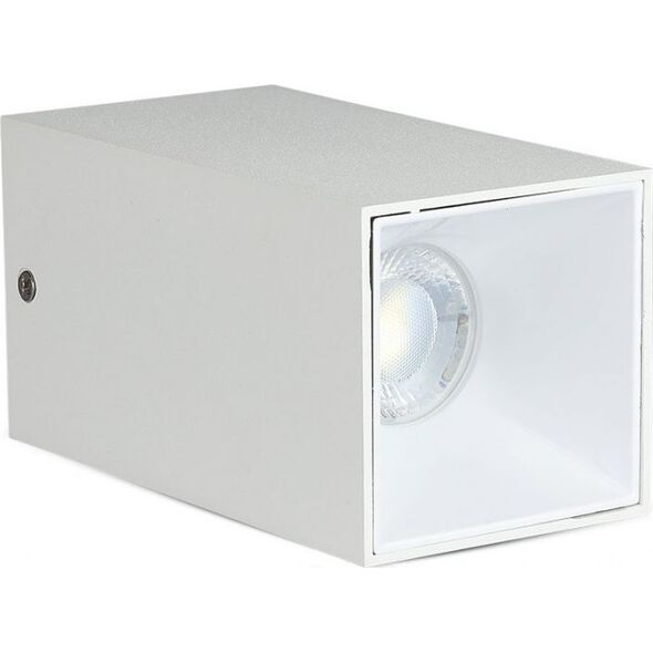 Lampa sufitowa V-TAC spot sufitowy VT-882 GU10 35W IP20 kwadrat 14 x 7,4 cm biały 9740398 3800157651882