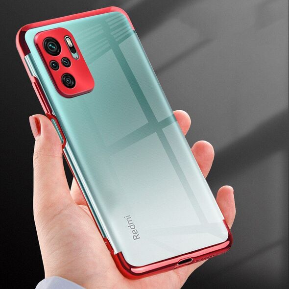 Hurtel Clear Color case żelowy pokrowiec etui z metaliczną ramką Xiaomi Redmi Note 10 5G / Poco M3 Pro czarny 9791521 9145576232378