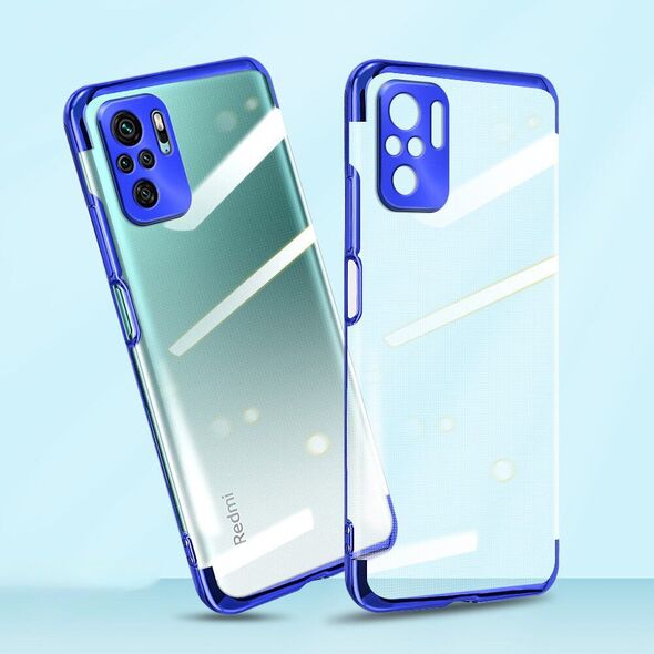 Hurtel Clear Color case żelowy pokrowiec etui z metaliczną ramką Xiaomi Redmi Note 10 5G / Poco M3 Pro czarny 9791521 9145576232378
