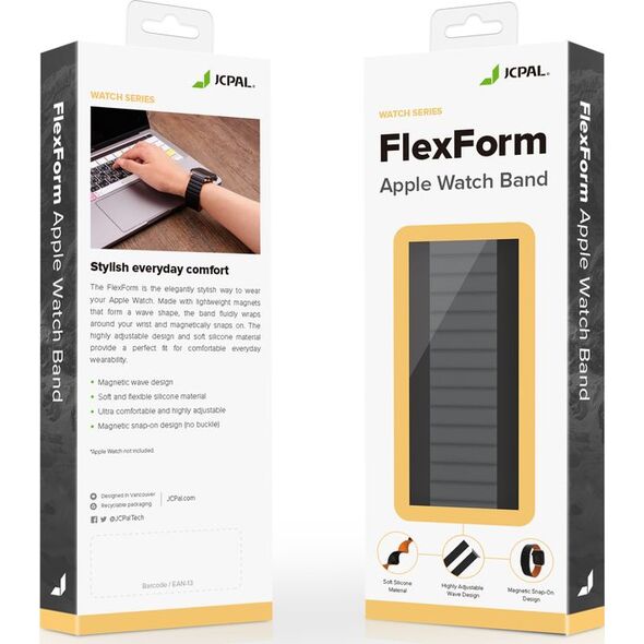 Jcpal Pasek JCPal FlexForm do Apple Watch Band Gray/Yellow (38/40/41mm) 9806888 6954661861866