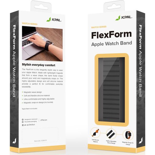 Jcpal Pasek JCPal FlexForm do Apple Watch Band Black/Red (38/40/41mm) 9806890 6954661861880