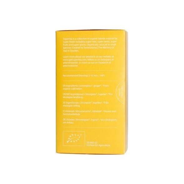 Teministeriet Teministeriet - Supertea Lemongrass Ginger Organic - Herbata 20 Torebek 9818782 7340023000865